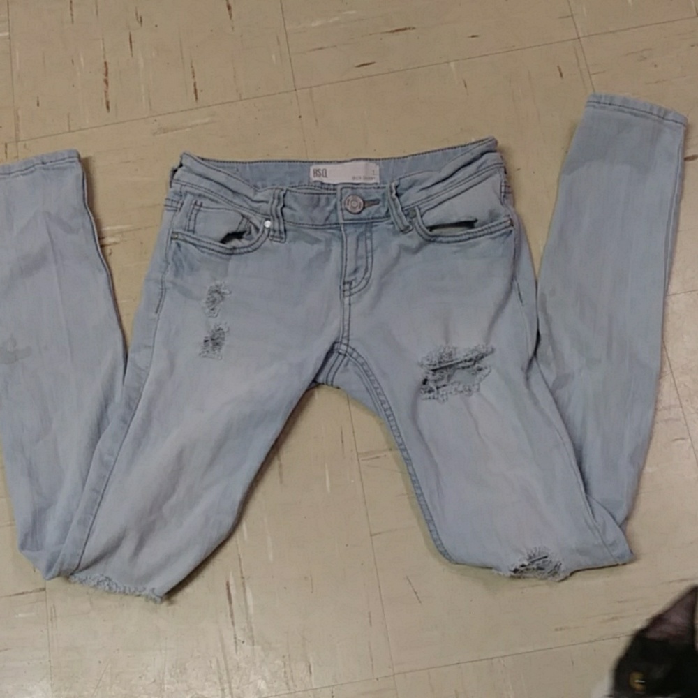 High waisted skinny jeans